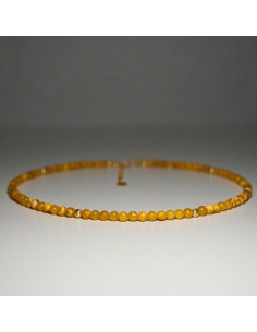 Naszyjnik Szczęścia Bursztyn 4mm - Crystals Break