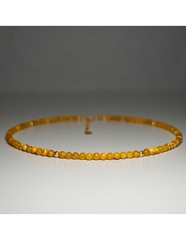 Naszyjnik Szczęścia Bursztyn 4mm - Crystals Break