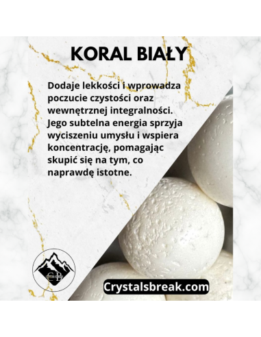 Bransoletka Koral Biały 3mm - Crystals Break