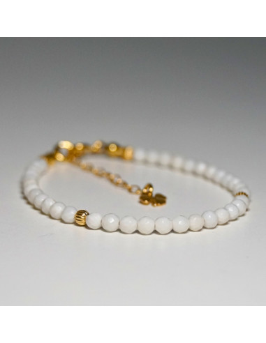 Bransoletka Szczęścia Koral Biały 3mm - Crystals Break