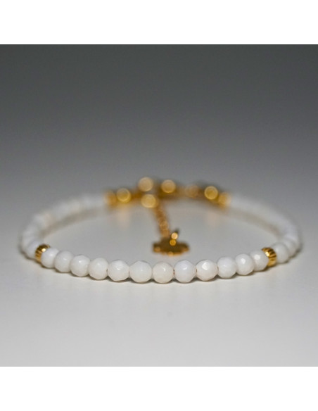 Bransoletka Szczęścia Koral Biały 3mm - Crystals Break