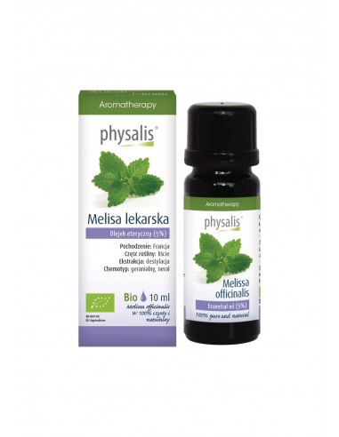 MELISA LEKARSKA BIO, OLEJEK ETERYCZNY NA ALKOHOLU 10ML - PHYSALIS