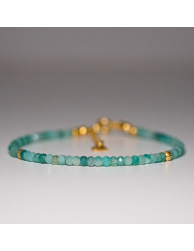 Bransoletka Oponka Szmaragd Jasny 3x2mm - Crystals Break