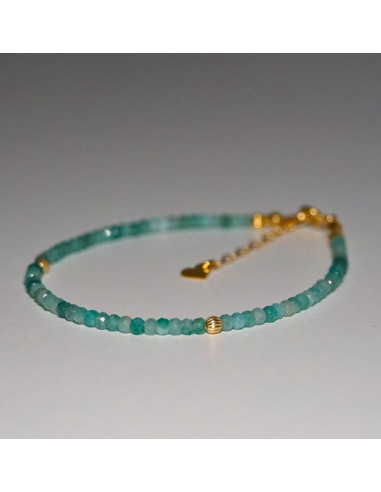 Bransoletka Oponka Szmaragd Jasny 3x2mm - Crystals Break