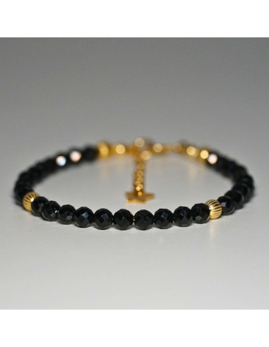 Bransoletka Gwiezdna Turmalin Czarny 4mm - Crystals Break