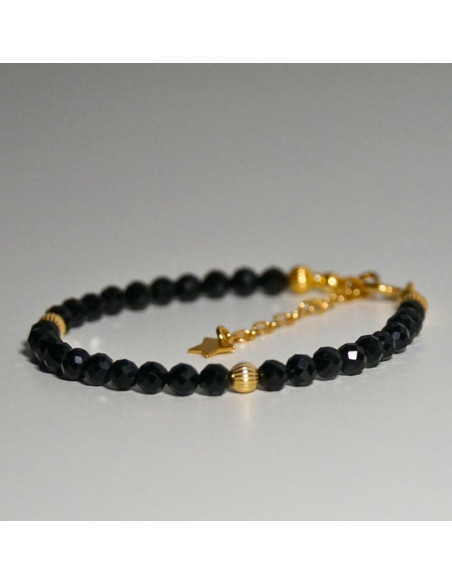 Bransoletka Gwiezdna Turmalin Czarny 4mm - Crystals Break