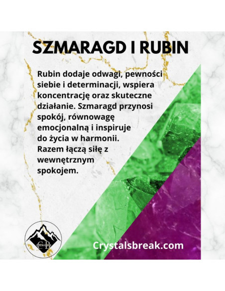 Bransoletka Szczęścia Szmaragd x Rubin Układany 3mm - Crystals Break