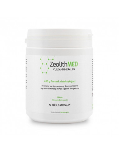 ZEOLITHMED 400G PROSZEK DETOKSYKUJĄCY ORGANIZM Z METALI CIĘŻKICH