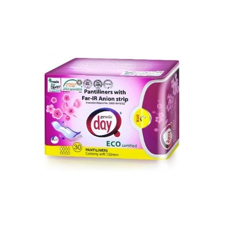 WKŁADKI DO CODZIENNEGO STOSOWANIA Z PASKIEM ANIONOWYM ECO FAR-IR ANION, EKOLOGOCZNE - 30sz, GENTLE DAY