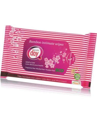 CHUSTECZKI NAWILŻANE ECO DO HIGIENY INTYMNEJ, 10 SZT., GENTLE DAY
