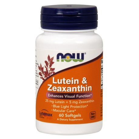 LUTEINA + ZEAKSANTYNA ( LUTEIN & ZEAXANTHIN ) 60kaps. NOW FOODS