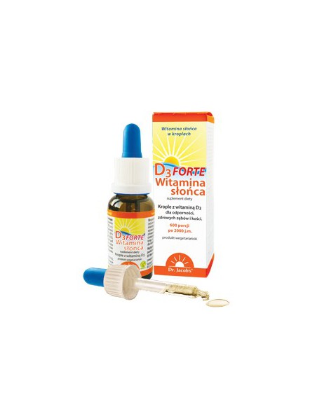 WITAMINA D3 FORTE W KROPLACH, 2000 IU, 20ml DR. JACOBS