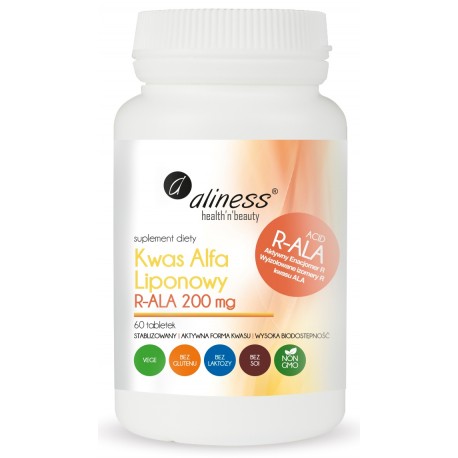 KWAS ALFA LIPONOWY R-ALA,200mg, 60 tabl. ALINESS