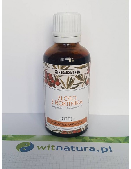ZŁOTO Z ROKITNIKA OLEJ Z MIĄŻSZU OWOCÓW 50ml STRAGANSMAKÓW.PL