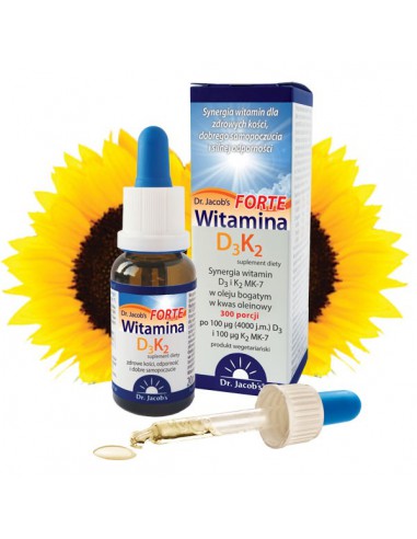 Witamina D3 K2 Forte W Kroplach 20ml Dr Jacobs