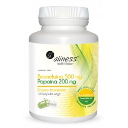 BROMELAINA /PAPAINA, 500/200 mg,100 vegecaps, ALINESS