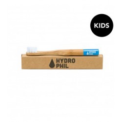 SZCZOTECZKA DO ZĘBÓW DLA DZIECI ( NIEBIESKA ) NATURALNA, WEGAŃSKA Z BIODEGRADOWALNEGO BAMBUSA, WŁOSIE ŚREDNIE, HYDROPHIL