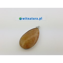 KWARC Z RUTYLEM, ZAWIESZKA KROPLA, matowa 20/40 mm