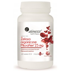 ŻELAZO ORGANICZNE MicroFerr 25mg 100tabl. ALINESS