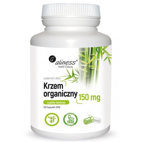 KRZEM ORGANICZNY Z PĘDÓW BAMBUSA 150mg 100vcaps ALINESS