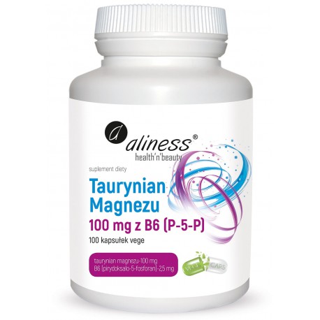 TAURYNIAN MAGNEZU 100 mg z B6 (P-5-P) 100 kaps - ALINESS