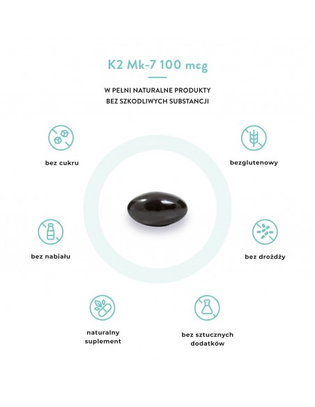WITAMINA K2-MK7 MENA Q7 + D3 60kaps. UKRYTE TERAPIE JERZY ZIĘBA