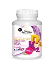 WITAMINA K2 FORTE MK-7 200µg Z NATO + D3 60kaps. ALINESS