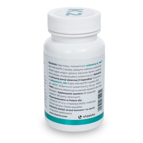 WITAMINA K2 I D3 MENA Q7 60kaps. UKRYTE TERAPIE JERZY ZIĘBA