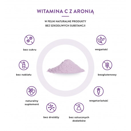 WITAMINA C Z ARONIĄ  500g VISANTO UKRYTE TERAPIE JERZY ZIĘBA