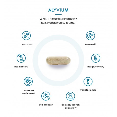 ALYVIUM - EKSTARKT Z OLIWEK, WIT A, RYBOFLAWINA, BIOTYNA VISANTO UKRYTE TERAPIE JERZY ZIĘBA