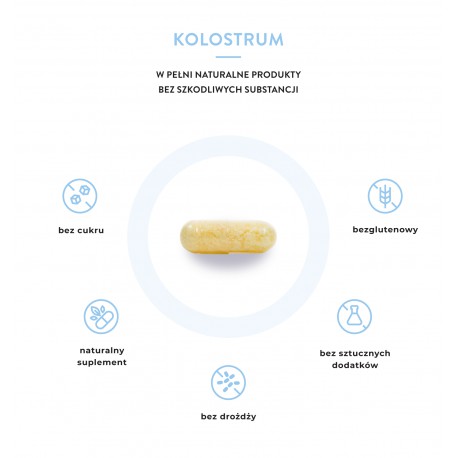 KOLOSTRUM 200mg, 120 kaps - BIOAKTYWNE COLOSTRUM BOVINUM, VISANTO UKRYTE TERAPIE JERZY ZIĘBA