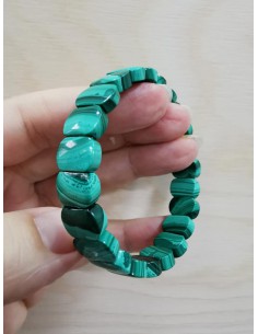 MALACHIT, BRANSOLETKA PASTYLKI 8/12MM