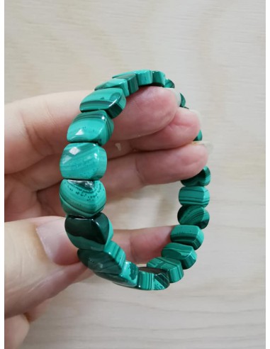 MALACHIT, BRANSOLETKA PASTYLKI 8/12MM