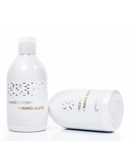 NANO SREBRO + NANO ZŁOTO, 500 ml, VISANTO UKRYTE TERAPIE JERZY ZIĘBA