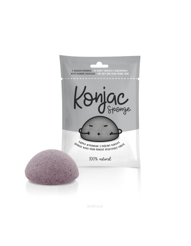 GĄBKA CZARNA KONJAC - DO TWARZY - DIETFOOD