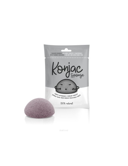 GĄBKA CZARNA KONJAC - DO TWARZY - DIETFOOD