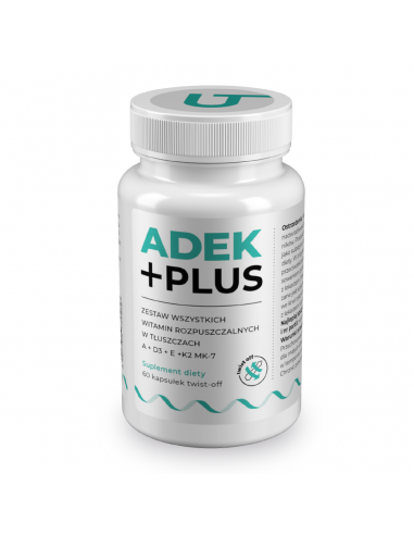 ADEK PLUS TWIST OFF 60 KAPS.  VISANTO UKRYTE TERAPIE JERZY ZIĘBA