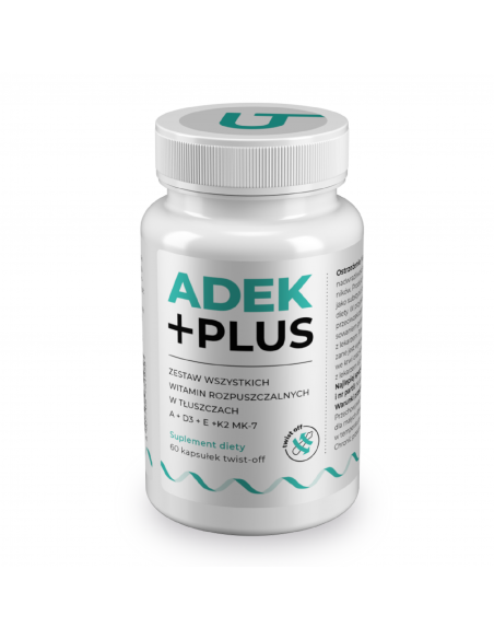 ADEK PLUS TWIST OFF 60 KAPS.  VISANTO UKRYTE TERAPIE JERZY ZIĘBA