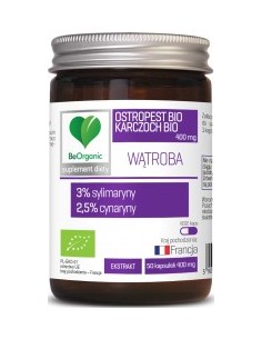 OSTROPEST BIO 3% + KARCZOCH BIO 2,5%, 400mg x 50 kaps - BEORGANIC - ALINESS