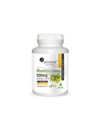 RHODIOLA ROSEA (różeniec górski) 500mg x 60 Vege caps - ALINESS, UNDRA
