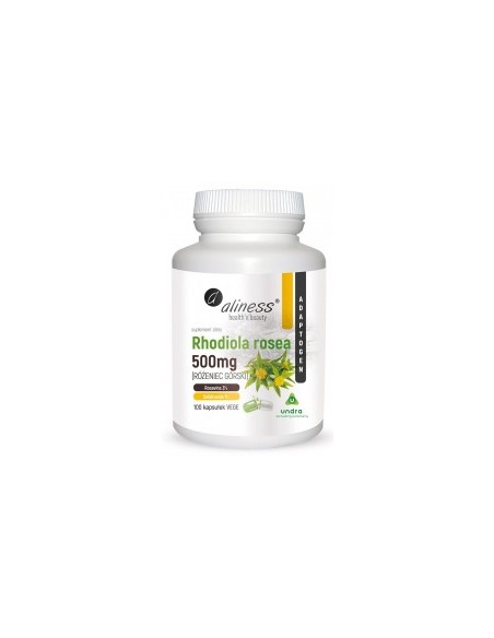 RHODIOLA ROSEA (różeniec górski) 500mg x 60 Vege caps - ALINESS, UNDRA