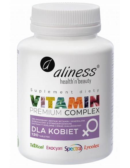 PREMIUM VITAMIN COMPLEX DLA KOBIET 120 TABLETEK VEGE - ALINESS