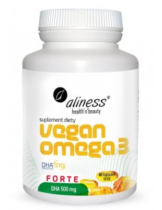VEGAN OMEGA 3 FORTE DHA 500MG 60KAPS.- ALINESS