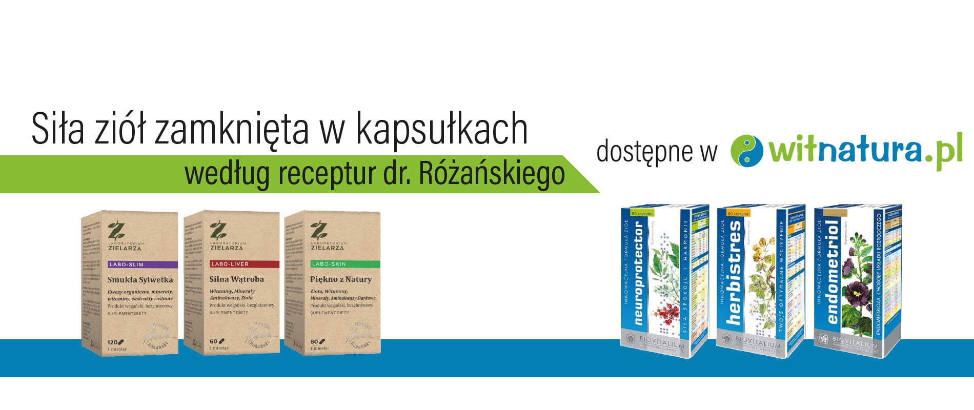 Zioła w kapsułkach wg receptur dr. R&oacute;żańskiego